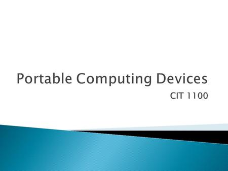 Portable Computing Devices
