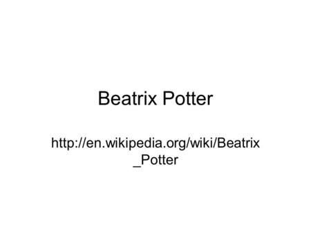 Beatrix Potter  _Potter.