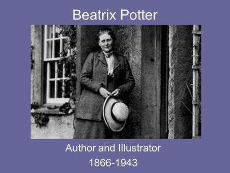 Beatrix Potter Author and Illustrator 1866-1943. ‘Sketchbook, age 8’ © Frederick Warne & Co. 2006 At the age of eight, Beatrix Potter was already studying.