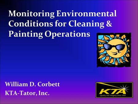 Monitoring Environmental Conditions for Cleaning & Painting Operations
