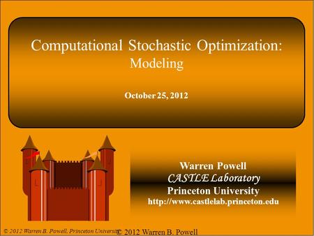 Computational Stochastic Optimization: