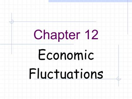 Chapter 12 Economic Fluctuations. Equilibrium Inventory changes.  Unintended changes in inventories cause price levels and real outputs to reach equilibrium.