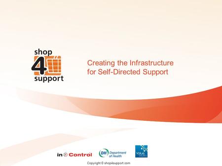Copyright © shop4support.com Creating the Infrastructure for Self-Directed Support.