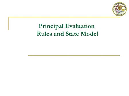 Overall PERA Requirements for Principal Evaluation