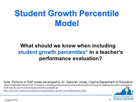 Student Growth Percentile Model Question Answered