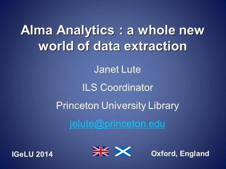 Alma Analytics : a whole new world of data extraction