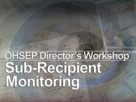 “The mission of the Sub-recipient Monitoring Section is to monitor, assess, and assist Sub-recipients to successfully implement and complete Grant Program.