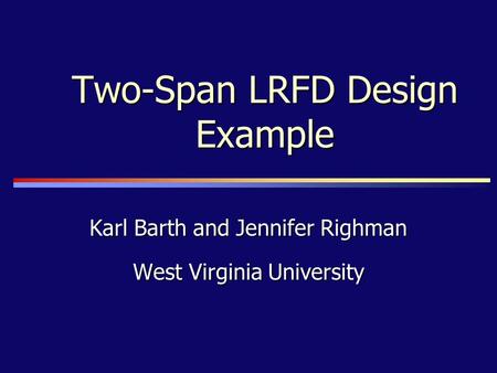 Two-Span LRFD Design Example