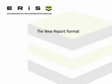 The New Report Format. The title page shows all the basic information provided by you, along with the report type, and order number Our new logo and design.