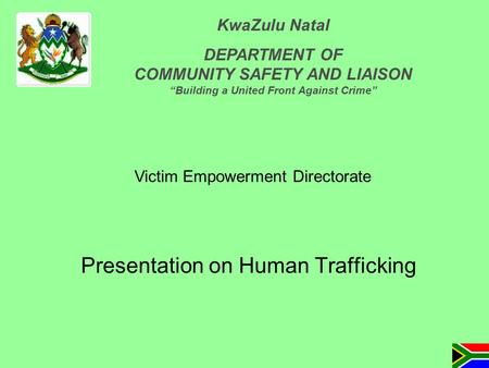 Presentation on Human Trafficking