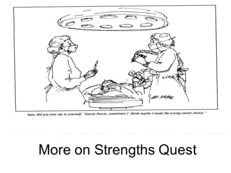 More on Strengths Quest. It's a Question of Fit The Chinese philosopher Confucius had it right 2,500 years ago: Choose a job you love, and you will never.
