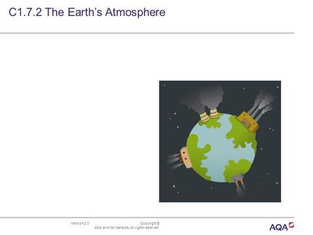 Version 2.0 Copyright © AQA and its licensors. All rights reserved. C1.7.2 The Earth’s Atmosphere.