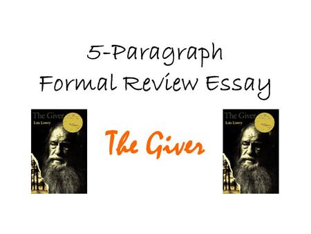 5-Paragraph Formal Review Essay