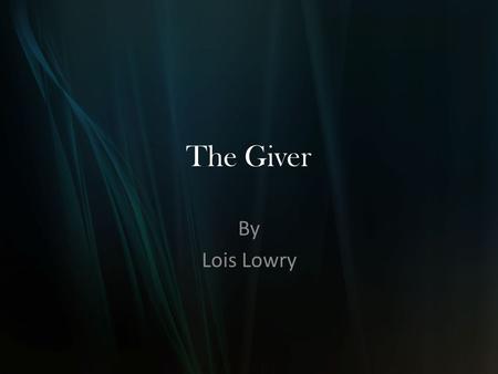 The Giver By Lois Lowry. Can you judge a book by its cover?