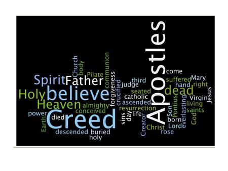 Apostles’ Creed Crossroads Series of Brown-Roa Chapter 1 The God of Our Ancestors 1 I believe in God, the Father almighty, Creator of Heaven and Earth.
