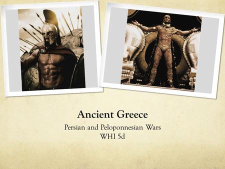Persian and Peloponnesian Wars