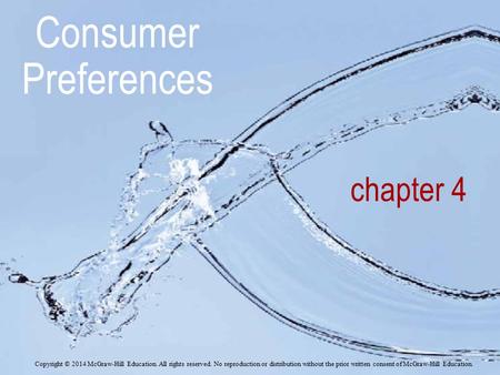 Consumer Preferences chapter 4