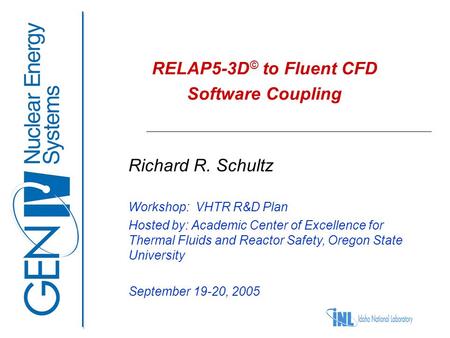 RELAP5-3D© to Fluent CFD Software Coupling