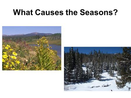 What Causes the Seasons?