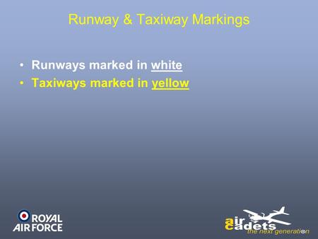 Runway & Taxiway Markings