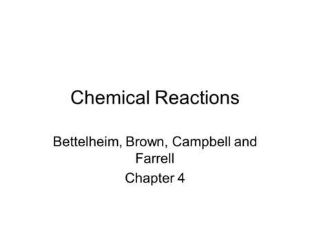 Bettelheim, Brown, Campbell and Farrell Chapter 4