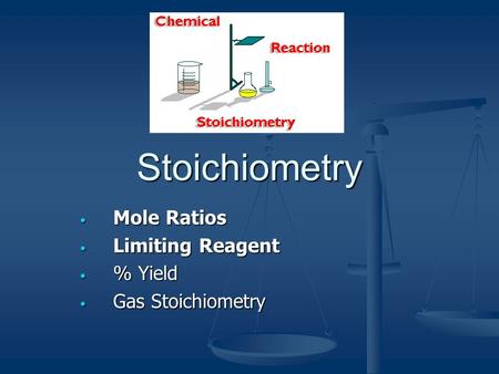 Mole Ratios Limiting Reagent % Yield Gas Stoichiometry