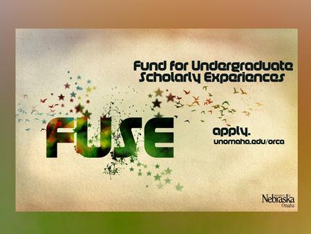 WHAT IS FUSE? Provides funding to support faculty-mentored undergraduate student research and creative activity.