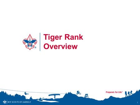 1 Tiger Rank Overview. Tiger Overview - Objectives By the end of the session, participants will… Understand and communicate to others the updated requirements.