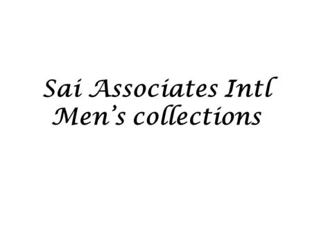 Sai Associates Intl Men’s collections. Style Ref: SAI M 01 Fabric: 100% Ctn Jacquard pique knit GSM: 180.
