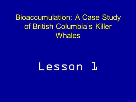 Killer Whales of British Columbia
