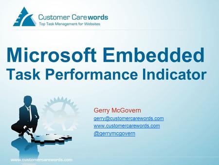Microsoft Embedded Task Performance Indicator Gerry McGovern