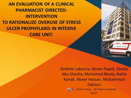 AN EVALUATION OF A CLINICAL PHARMACIST DIRECTED-INTERVENTION