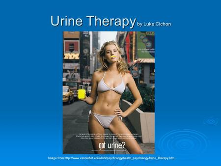 Urine Therapy by Luke Cichon Image from