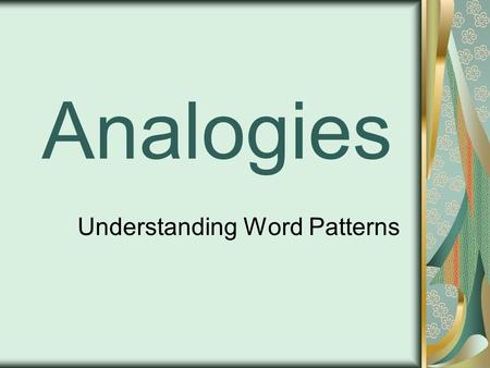 Understanding Word Patterns