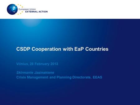CSDP Cooperation with EaP Countries
