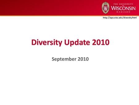 Diversity Update 2010 September 2010