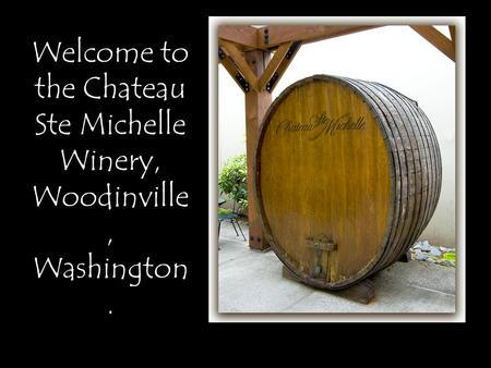 Welcome to the Chateau Ste Michelle Winery, Woodinville, Washington.