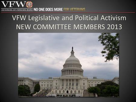 VFW Legislative and Political Activism NEW COMMITTEE MEMBERS 2013.