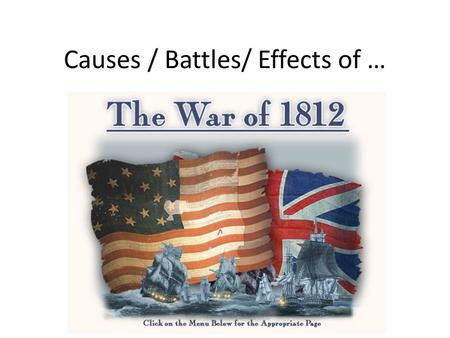 Causes / Battles/ Effects of …. 1 st Four Presidents Review Washington 1789-1797 Adams 1797-1801 Jefferson 1801-809 Madison 1809-1817 Development of Government.