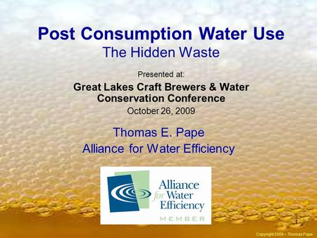 Post Consumption Water Use The Hidden Waste