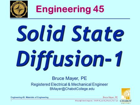 Solid State Diffusion-1