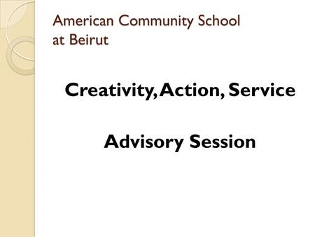 American Community School at Beirut