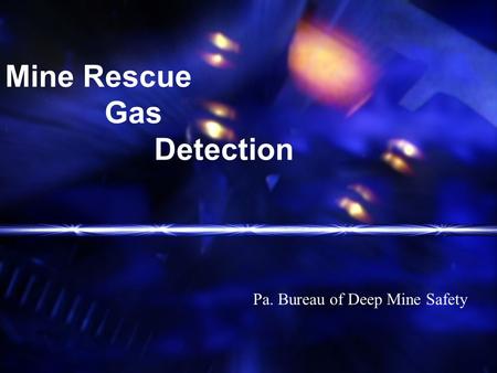 Mine Rescue Gas Detection