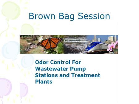 Brown Bag Session. THREE STRATEGIES AVAILABLE FOR ODOR CONTROL IN WASTEWATER COLLECTION SYSTEMS AND TREATMENT PLANTS. Preclude foul odors from forming.