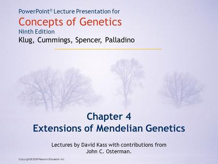 Extensions of Mendelian Genetics