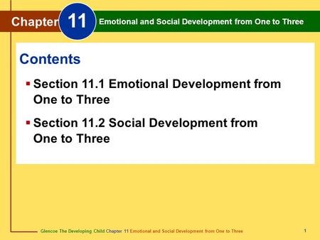 11 Chapter Emotional and Social Development from One to Three Contents