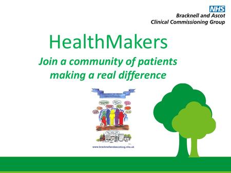 HealthMakers Join a community of patients making a real difference.
