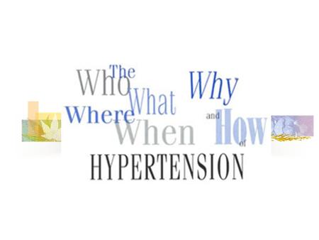 Hypertension Blood pressure levels are a function of cardiac output multiplied by peripheral resistance (the resistance in the blood vessels to the flow.
