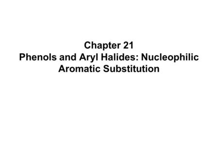 Structure and Nomenclature of Phenols