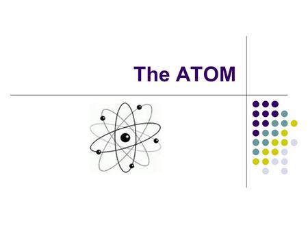 The ATOM. Atoms the basic building block of all matter the smallest particle of an element that retains the properties of that element electrically.
